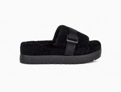 UGG Fluffita Platforms Slides for Womens - Black India
